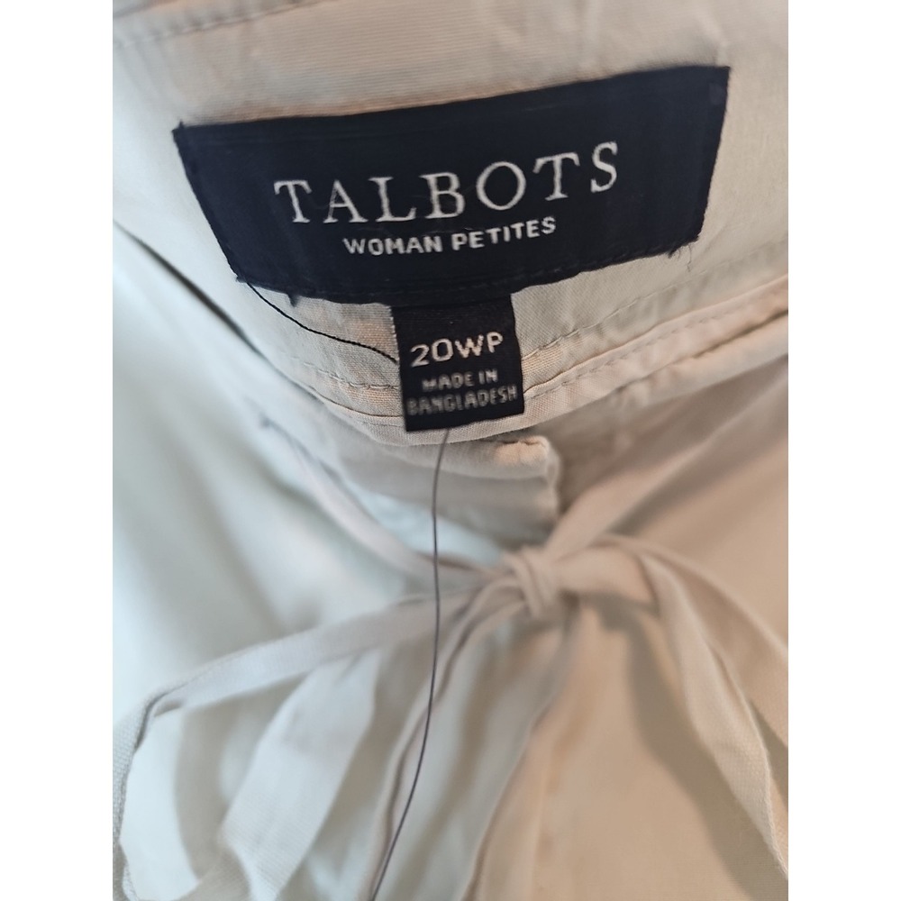 Talbots Women's Heritage Cropped Pants Khaki Plus size‎ 20WP  Cotton Spandex - Picture 2 of 11